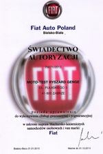 FIAT - Świadectwo autoryzacji